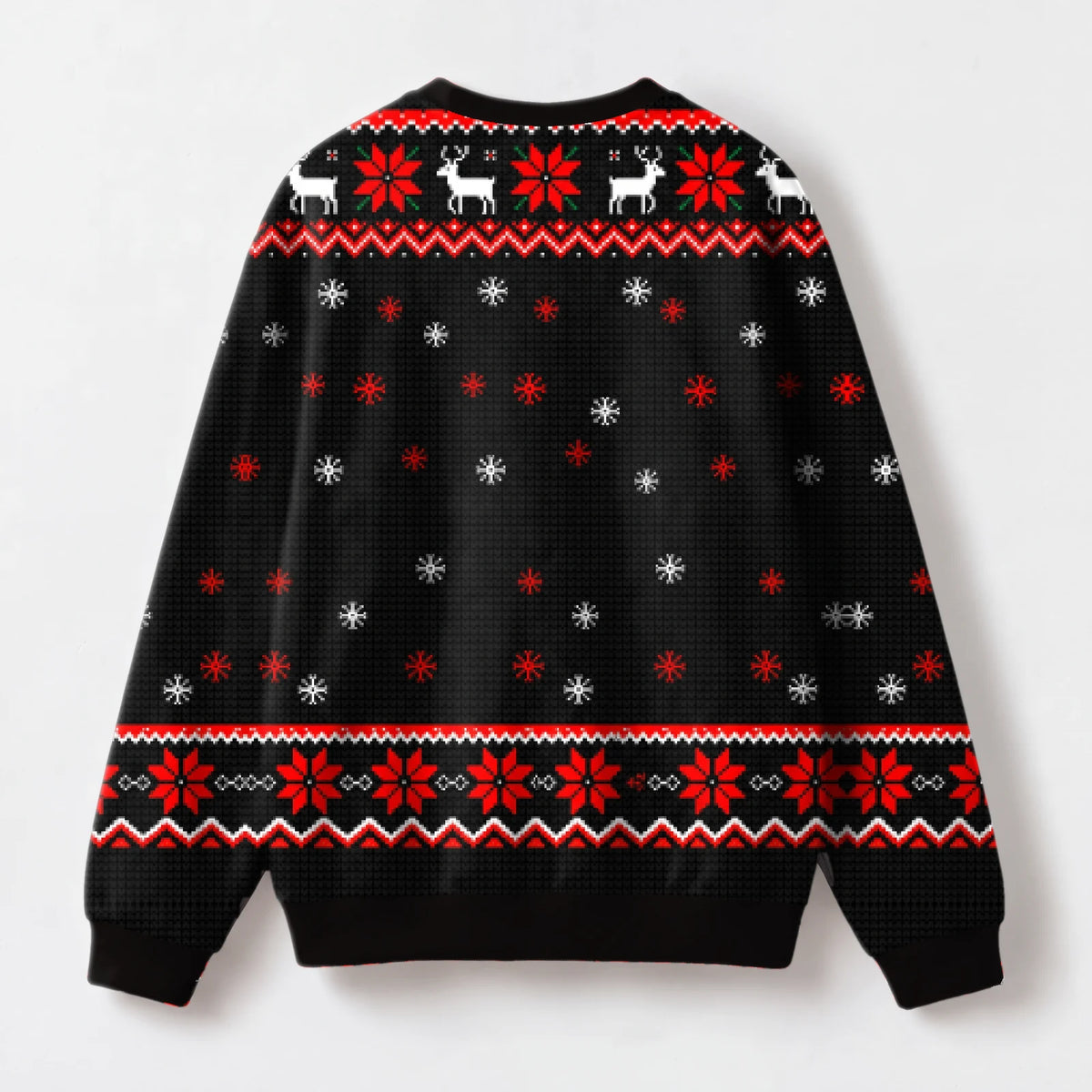 "Overstimulated" Christmas Sweatshirt — back view