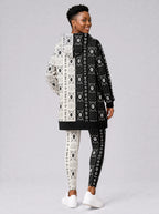 "Pacha" Leggings — back view on model, styled with the matching hoodie dress