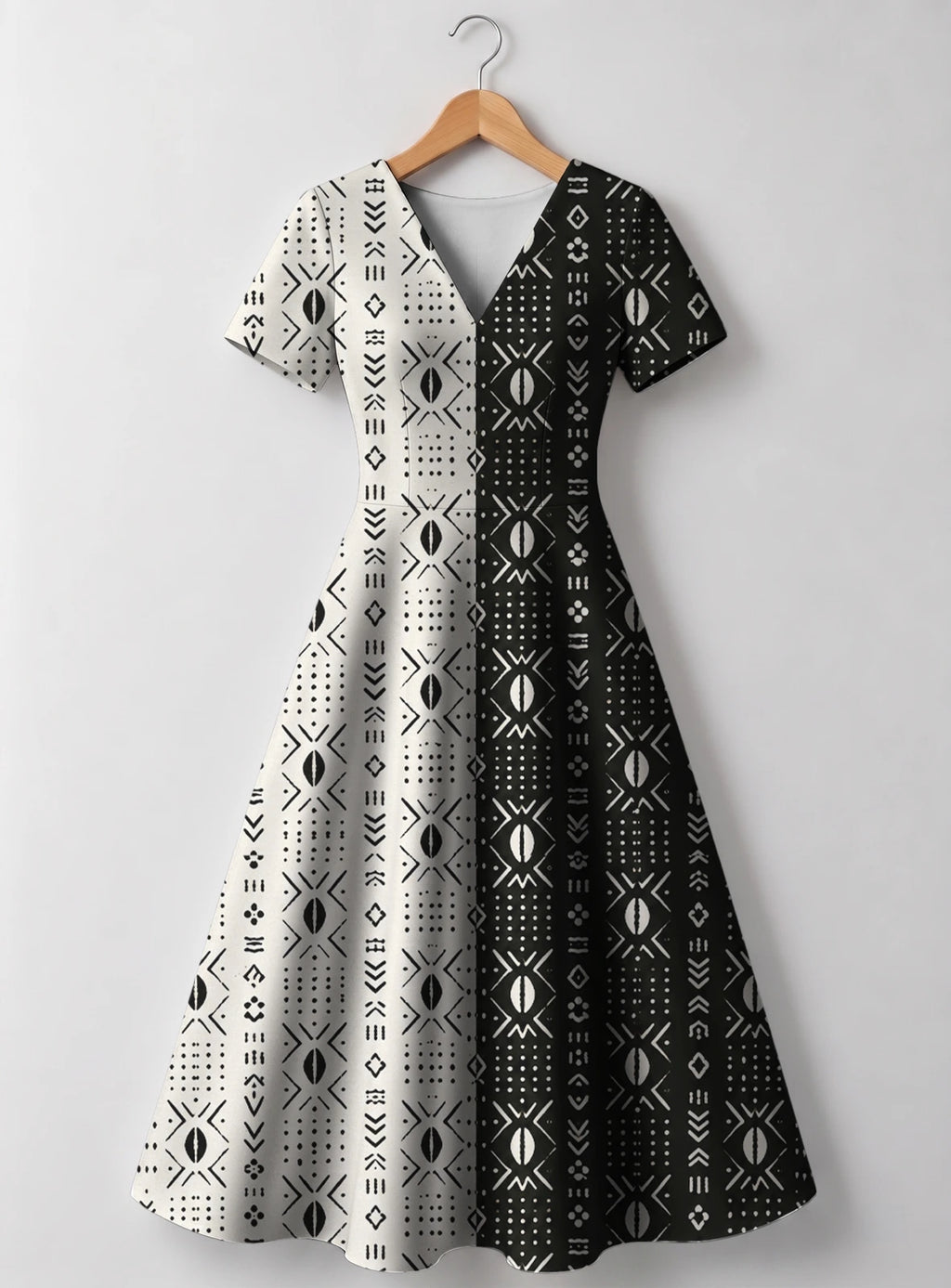 "Pacha" V Neck Midi Dress
