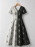 "Pacha" V Neck Midi Dress