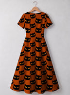 "Paka" Halloween Sweetheart Midi Dress