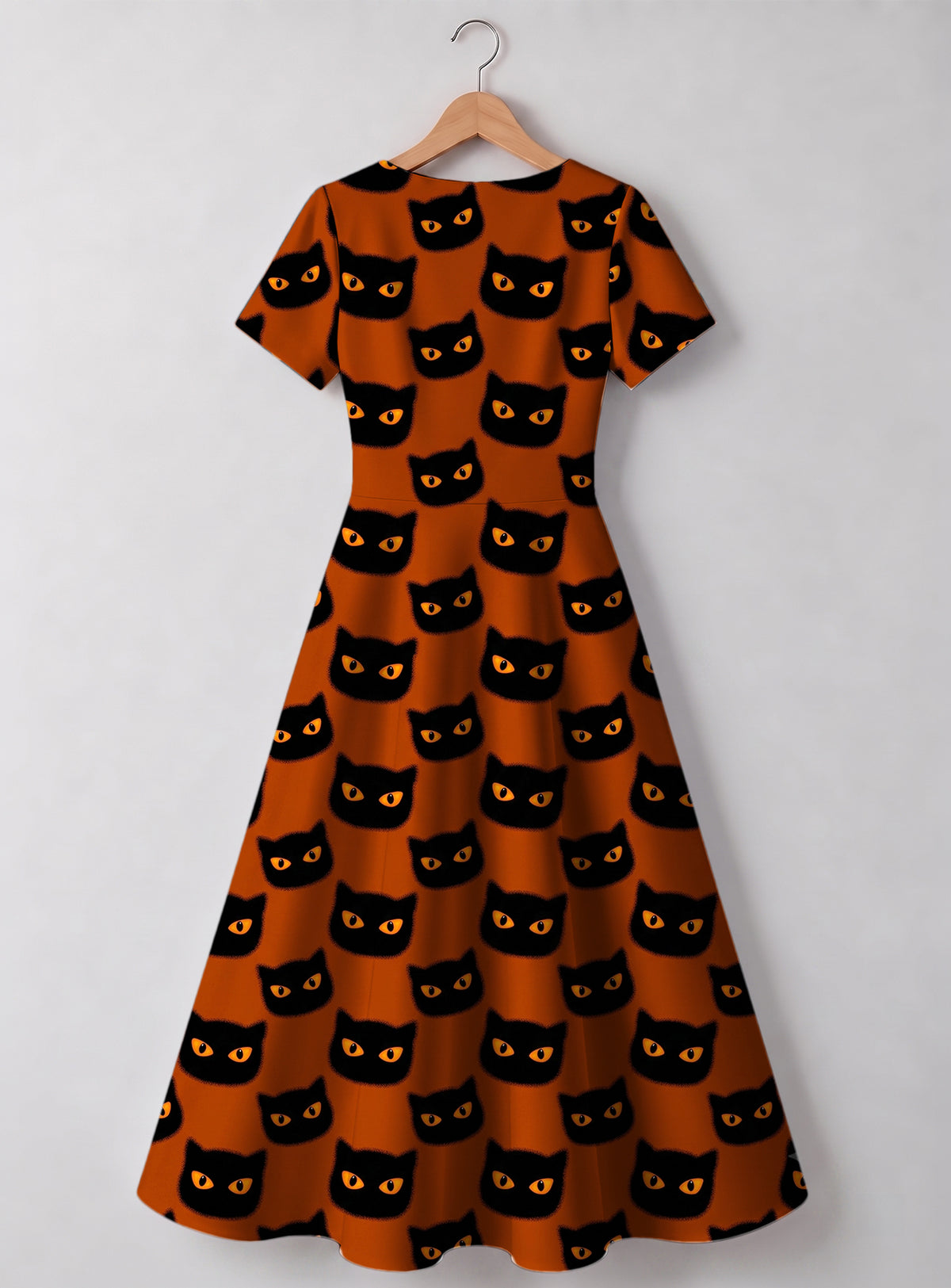 "Paka" Halloween V Neck Midi Dress