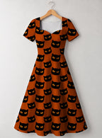 "Paka" Halloween V Neck Midi Dress