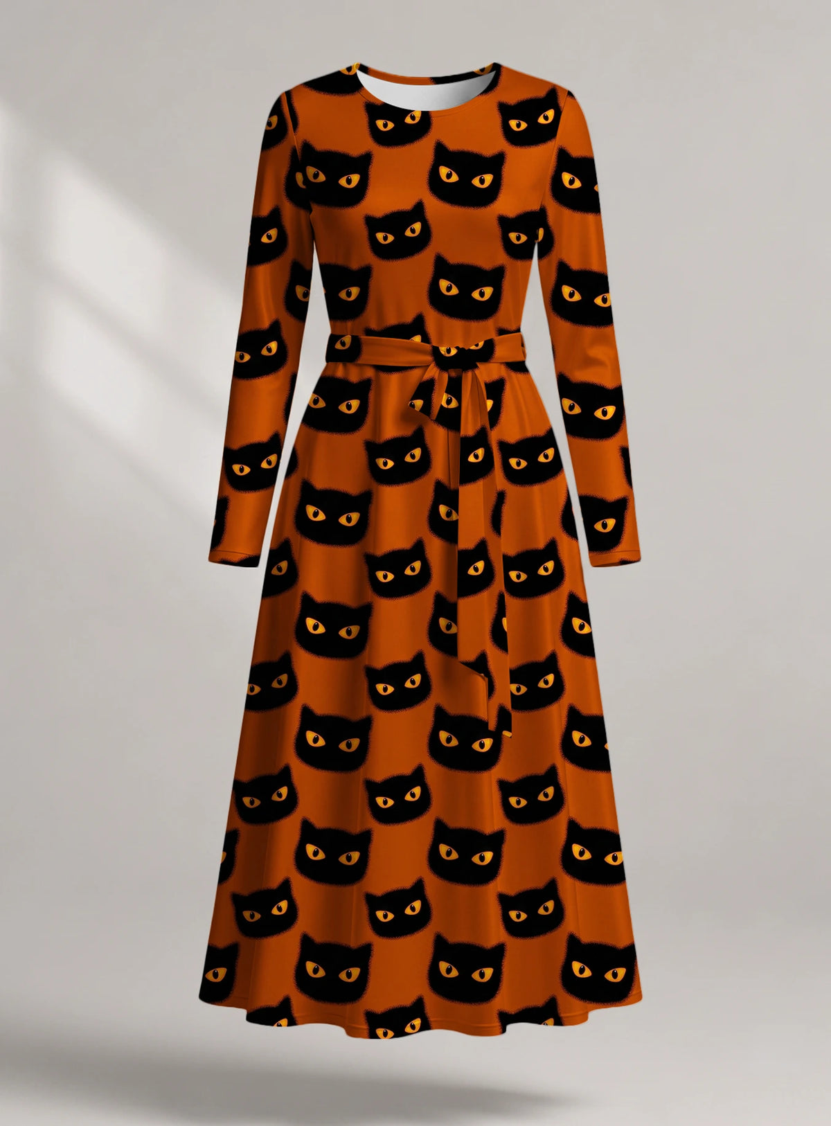 "Paka" Halloween Long Sleeve Midaxi Dress