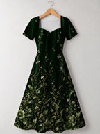 "Pazia" Sweetheart Midi Dress — front view
