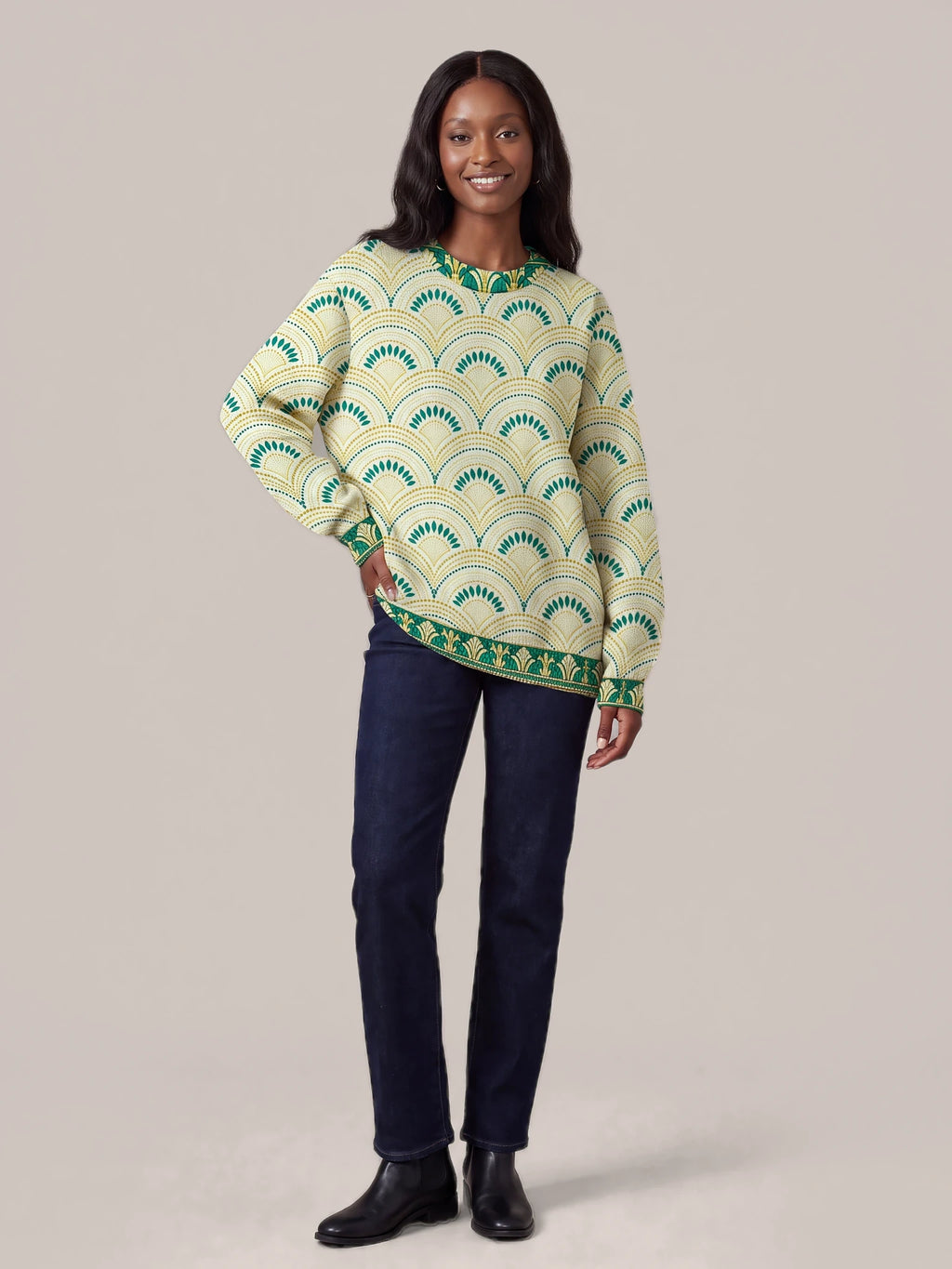 "Pepeo" Sweatshirt — front view on model