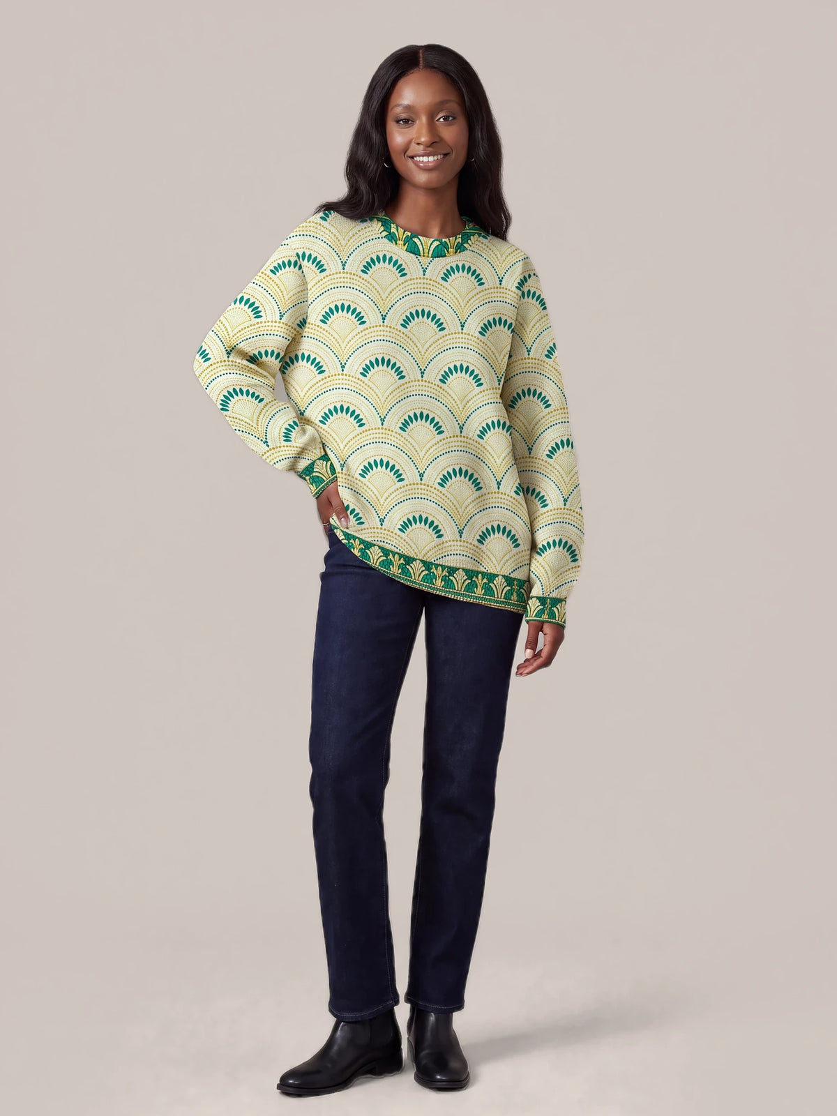 "Pepeo" Sweatshirt — front view on model