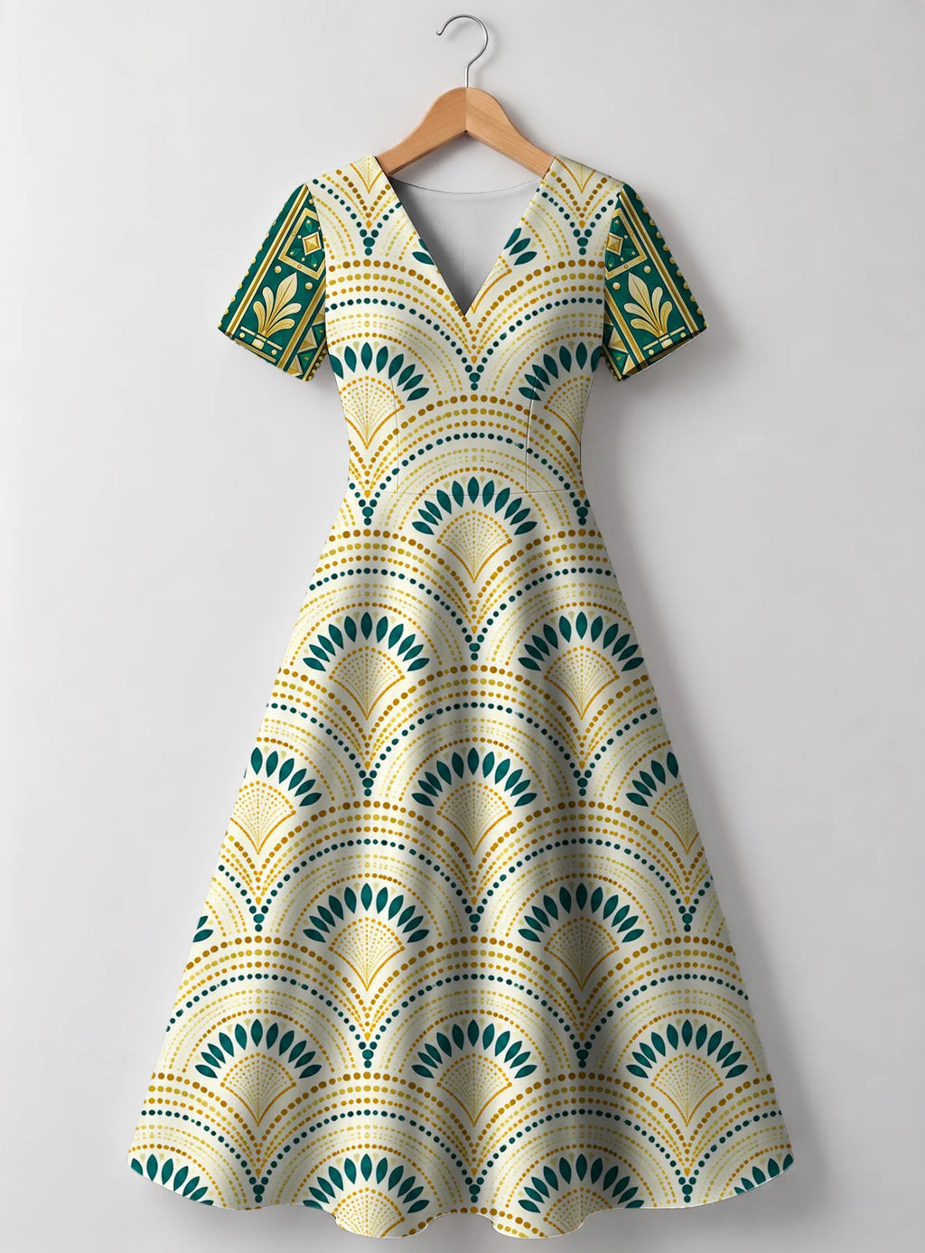 "Pepeo" V Neck Midi Dress