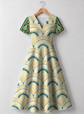 "Pepeo" V Neck Midi Dress