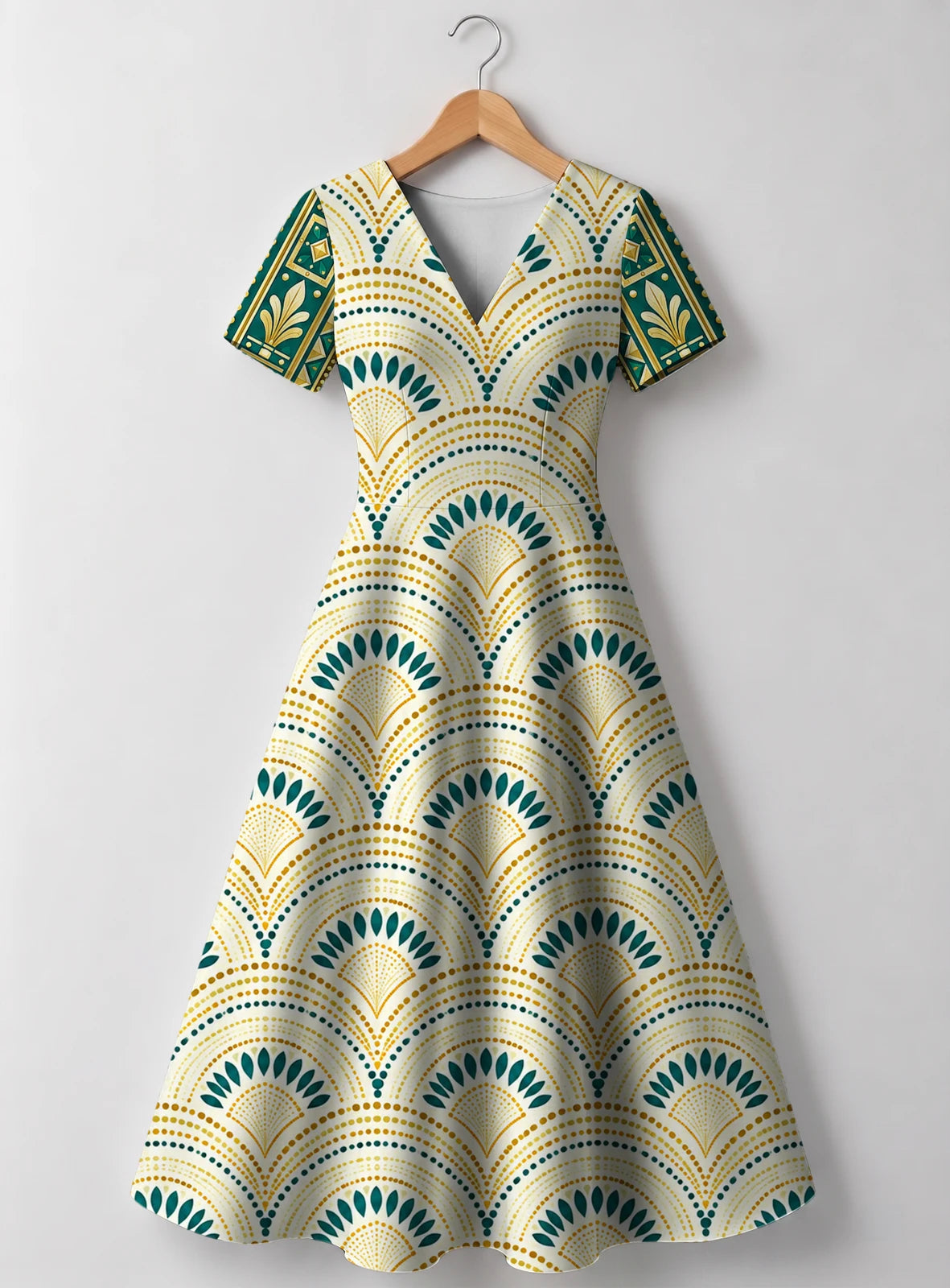"Pepeo" V Neck Midi Dress