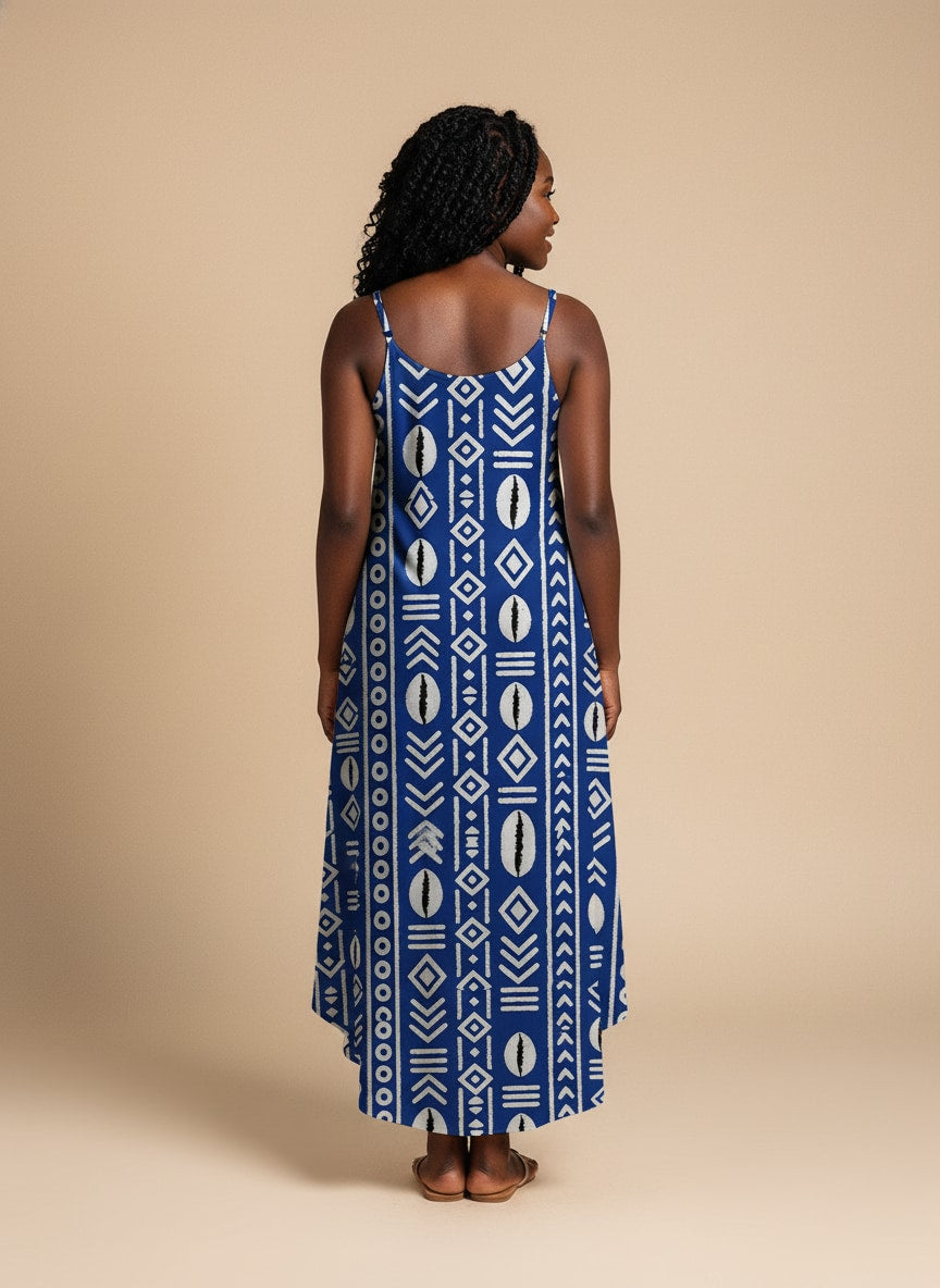 "Oshun" Royal Blue Maxi Dress