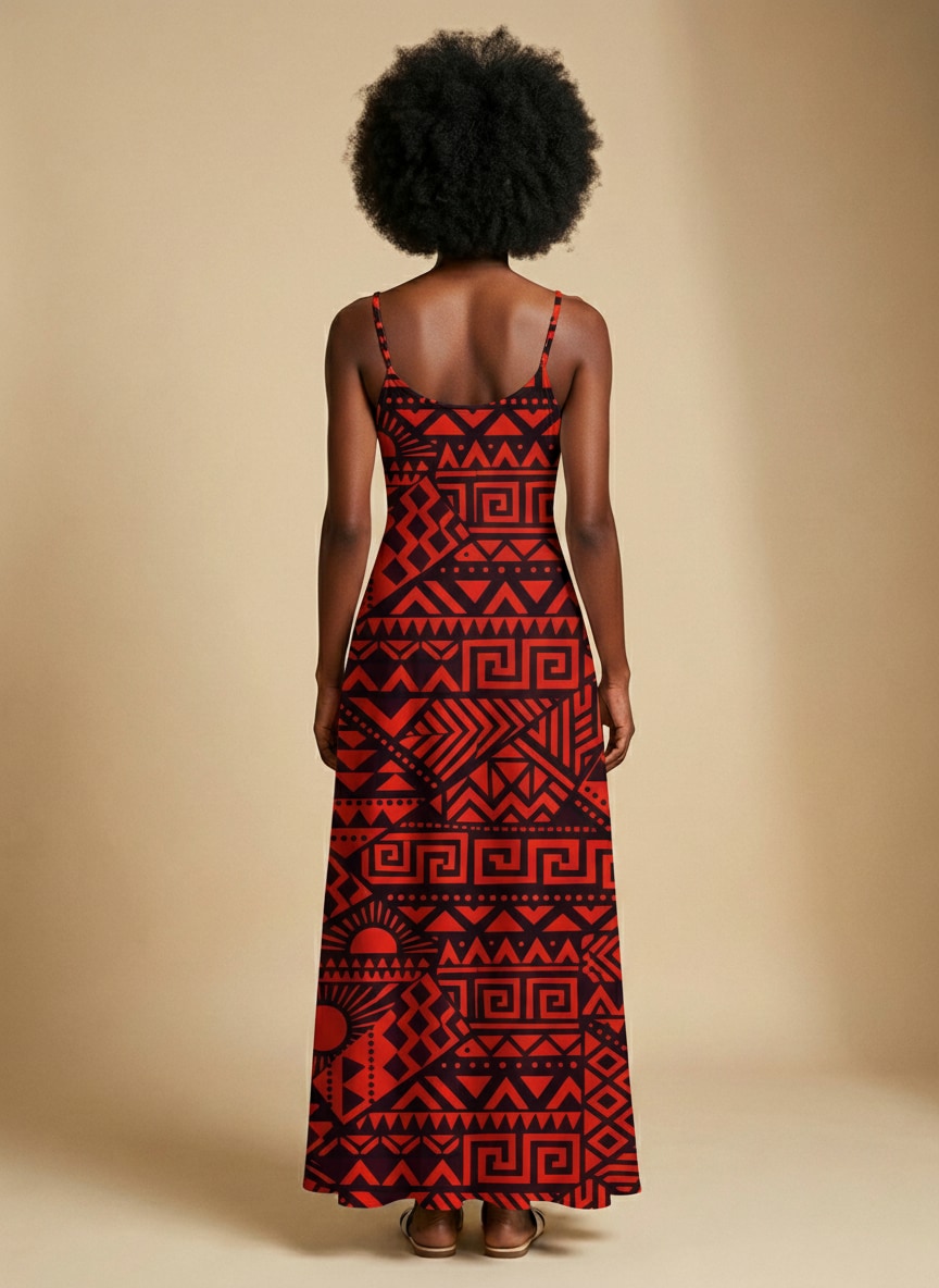 "Shaka" Burgundy Maxi Dress