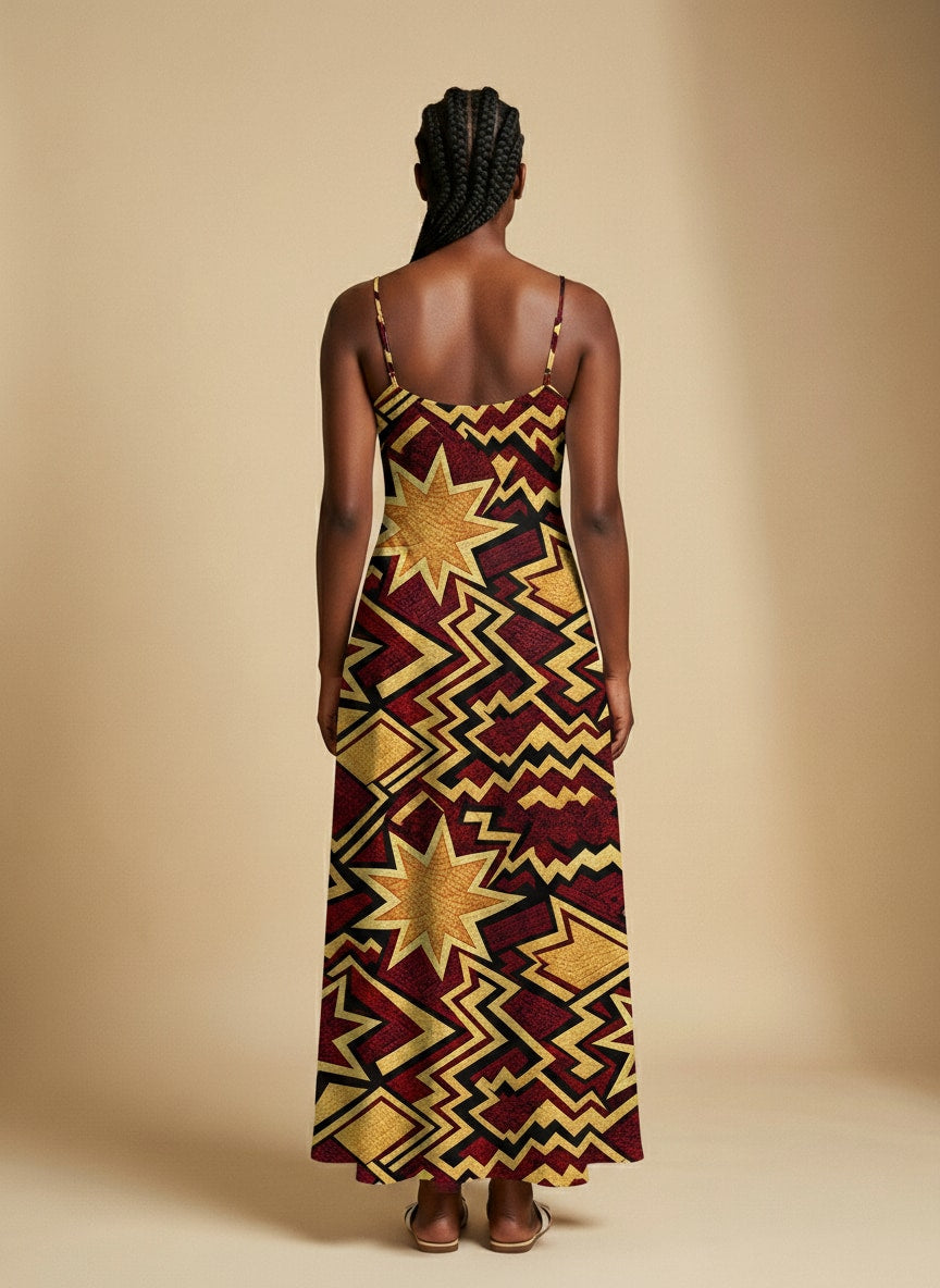 Burgundy Sheba Maxi Dress