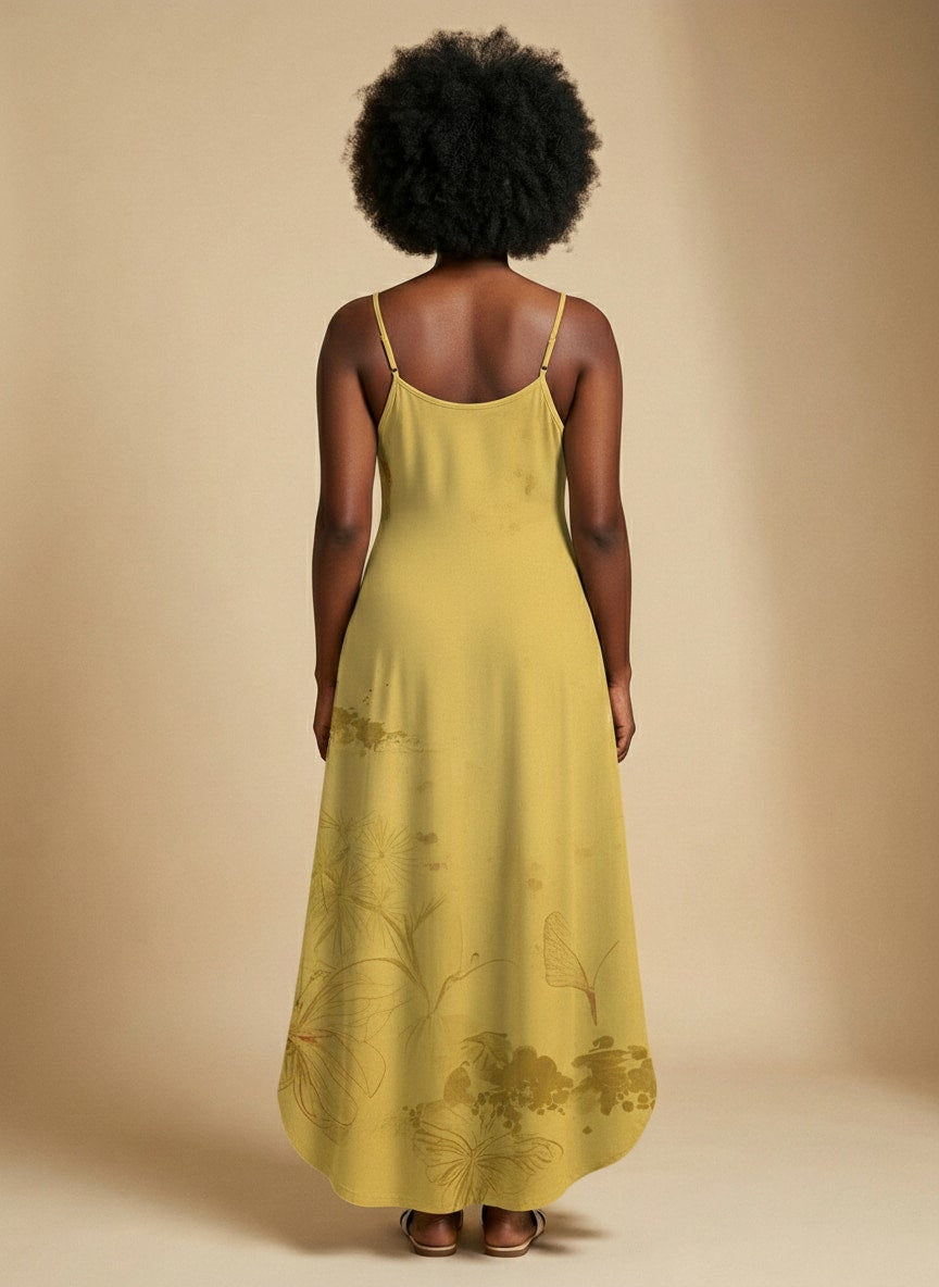 Yellow Orchid Maxi Dress