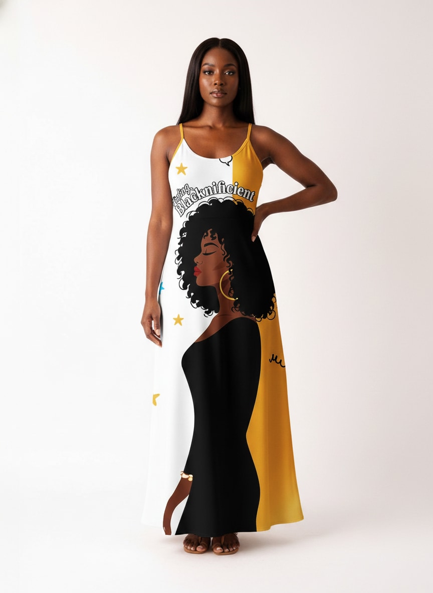 Feeling Blacknificient Maxi Dress