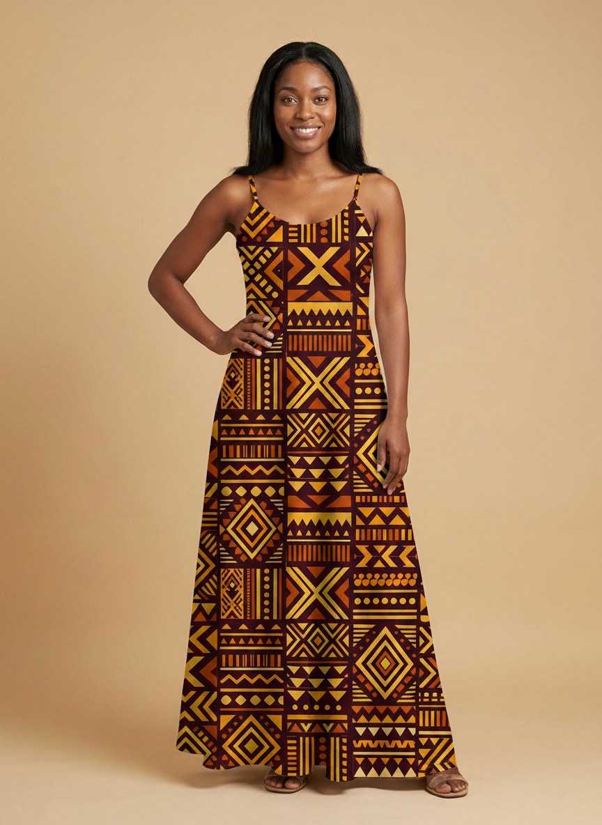 Mudcloth Maxi Dress