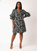 "Duara" Stacked Ruffle Sleeve Dress