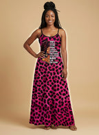 "Unstoppable" Pink Leopard Maxi Dress