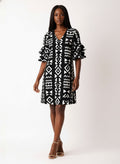"Kuba" Stacked Ruffle Sleeve Dress