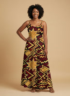 Burgundy Sheba Maxi Dress
