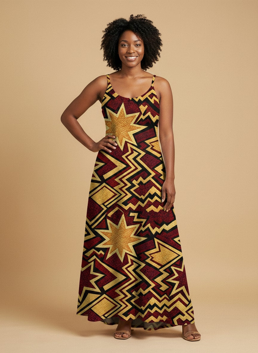 Burgundy Sheba Maxi Dress
