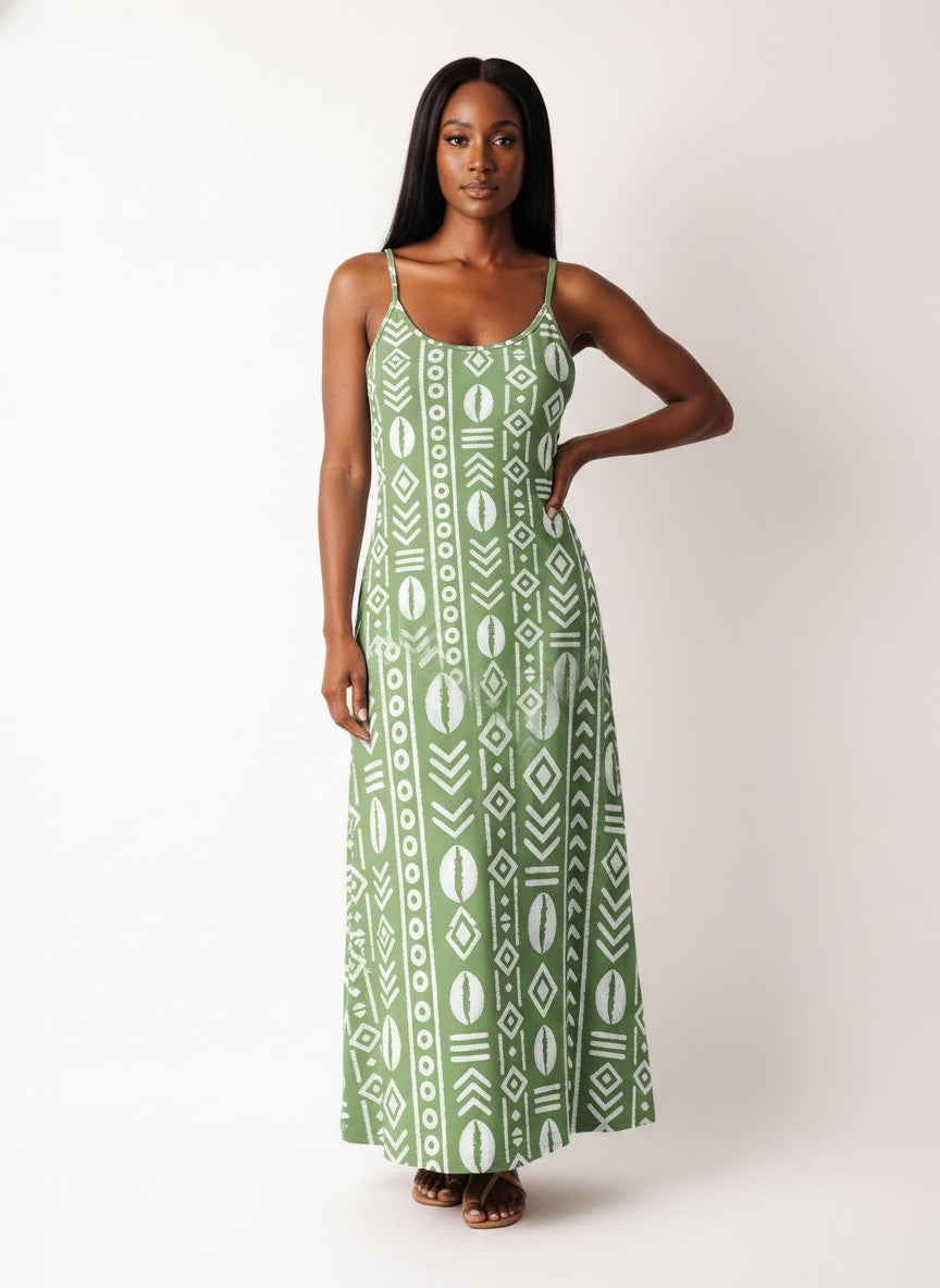 Oshun Verde Maxi Dress