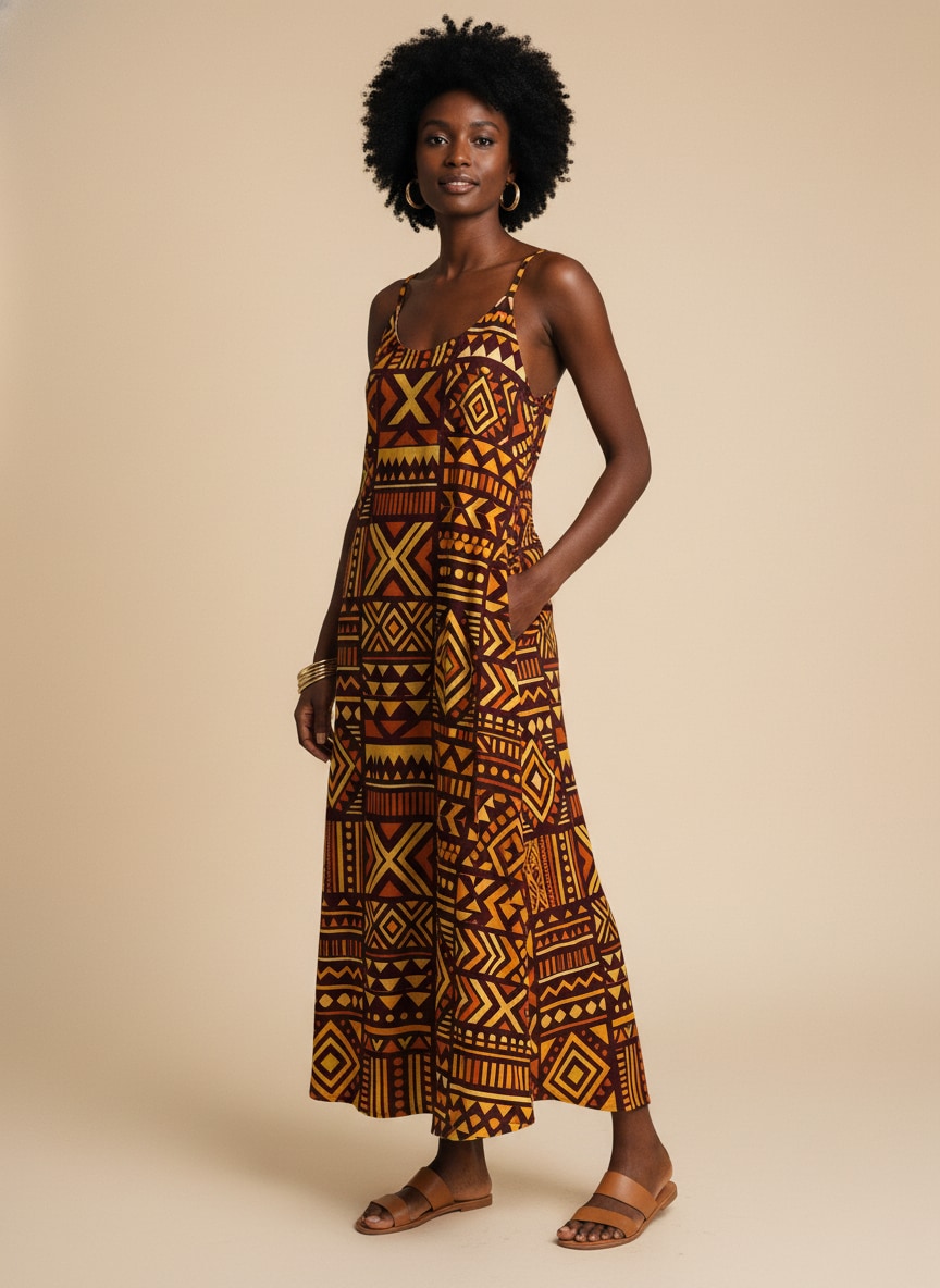 Mudcloth Maxi Dress
