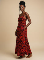 "Shaka" Burgundy Maxi Dress