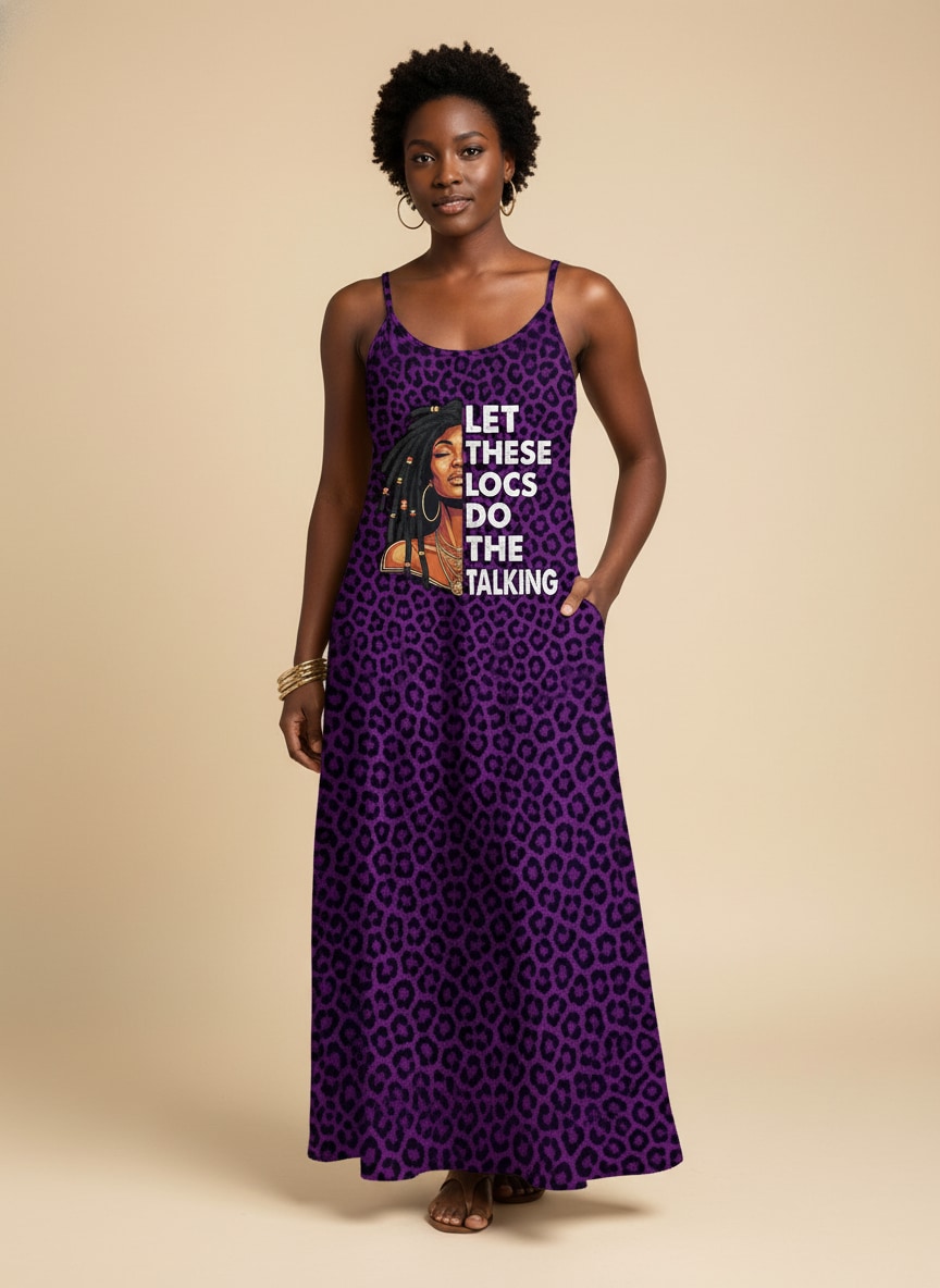 Purple Leopard Maxi Dress