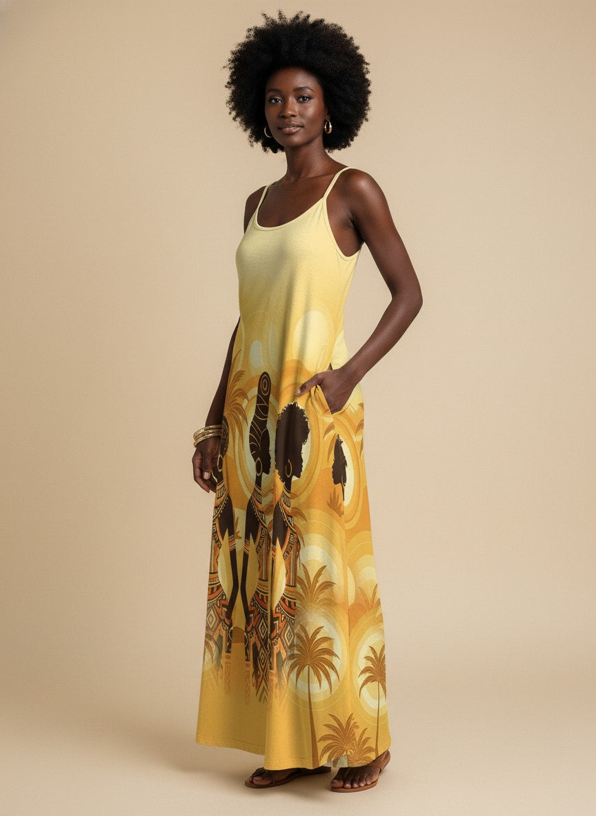 Ancestral Flame Maxi Dress