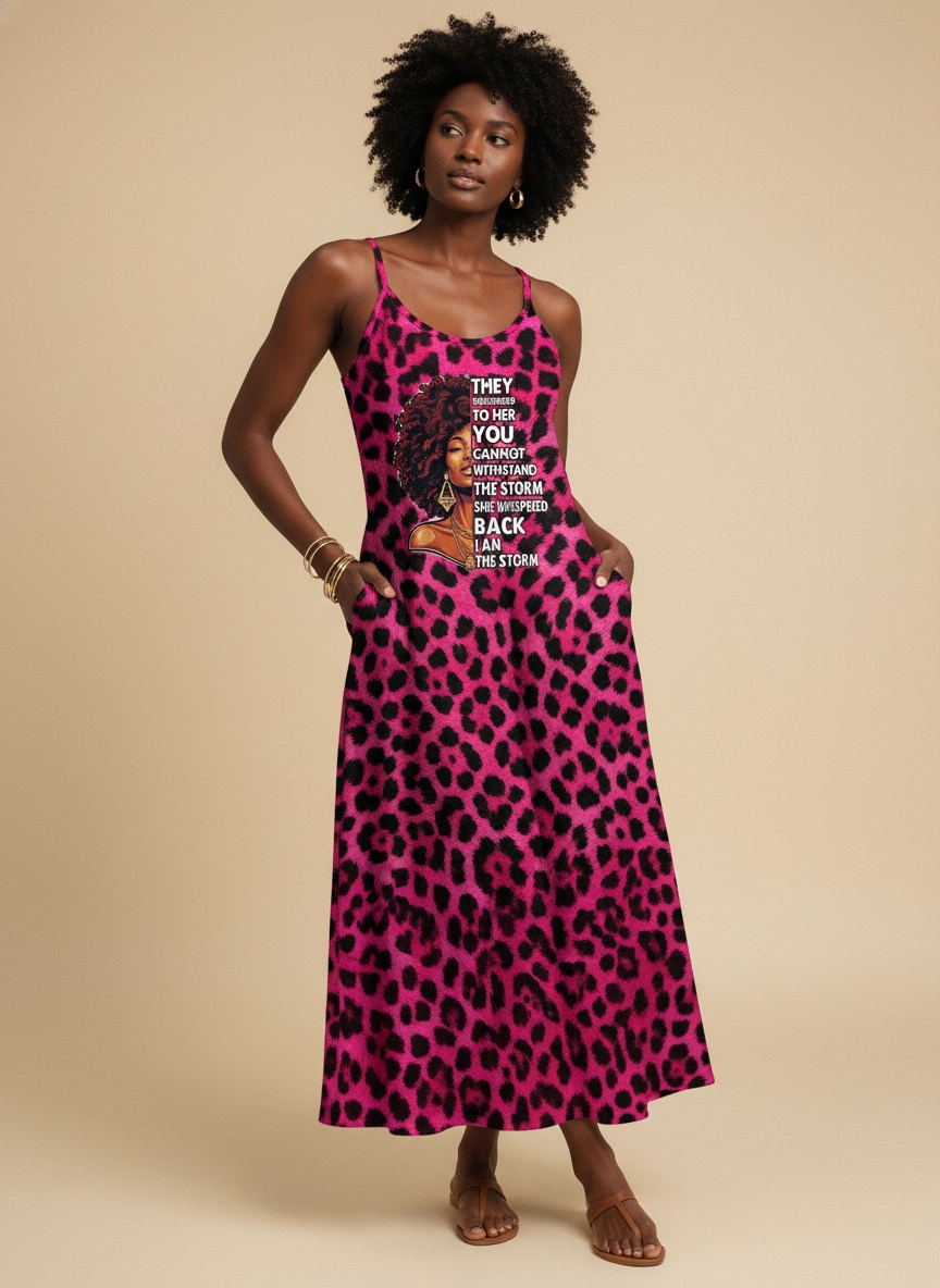 "Unstoppable" Pink Leopard Maxi Dress