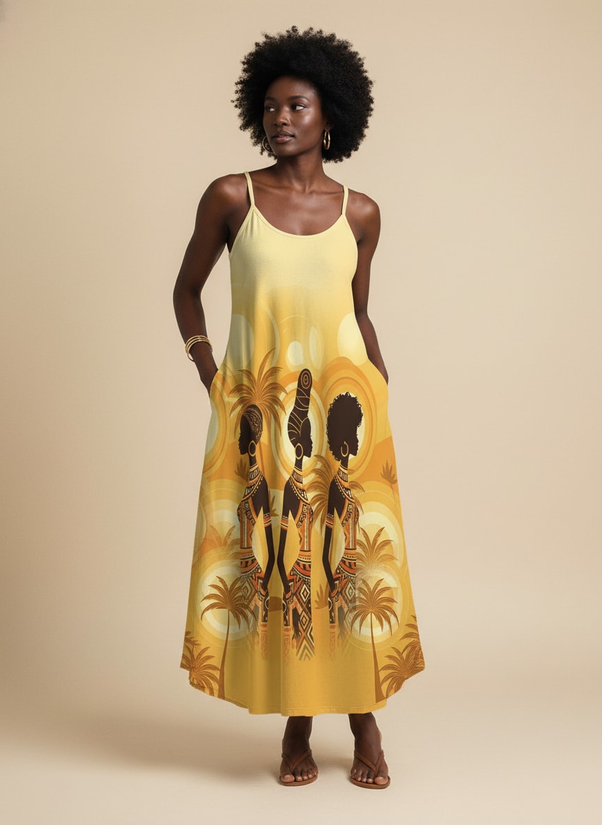 Ancestral Flame Maxi Dress