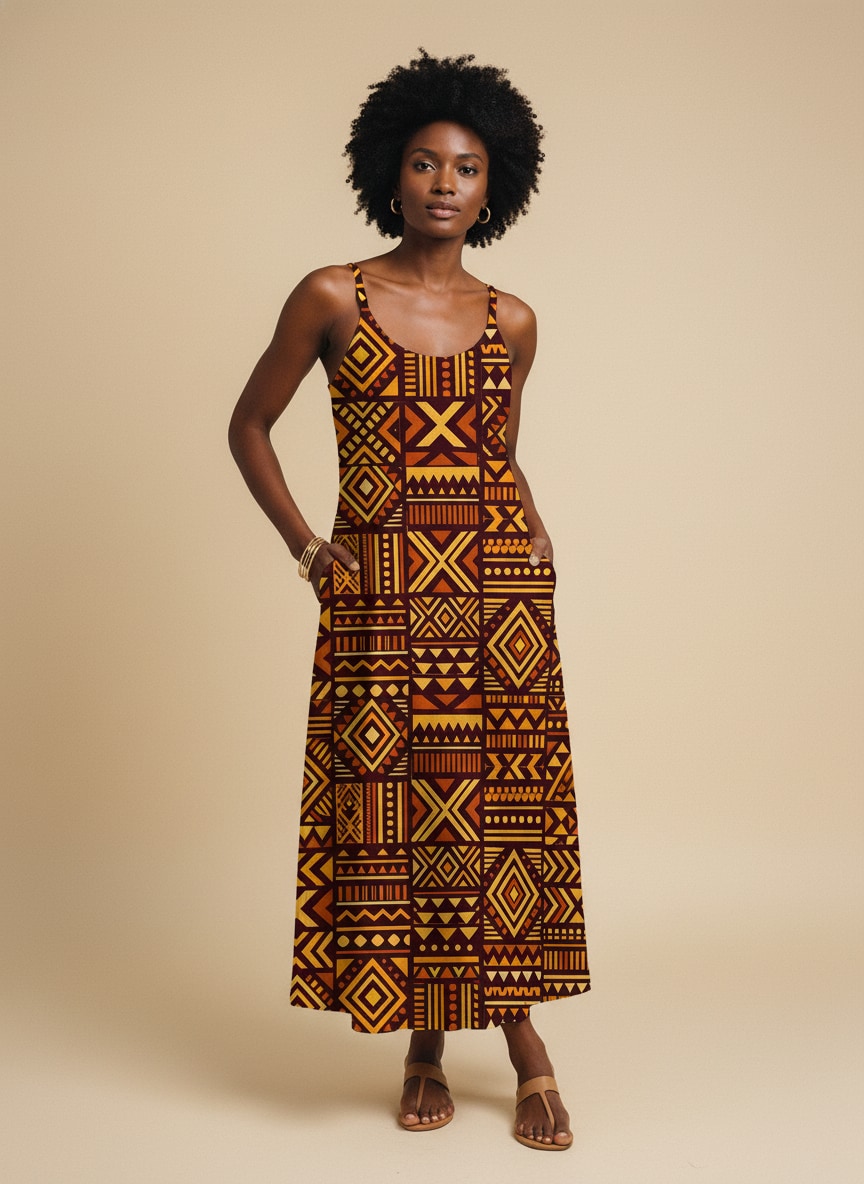 Mudcloth Maxi Dress