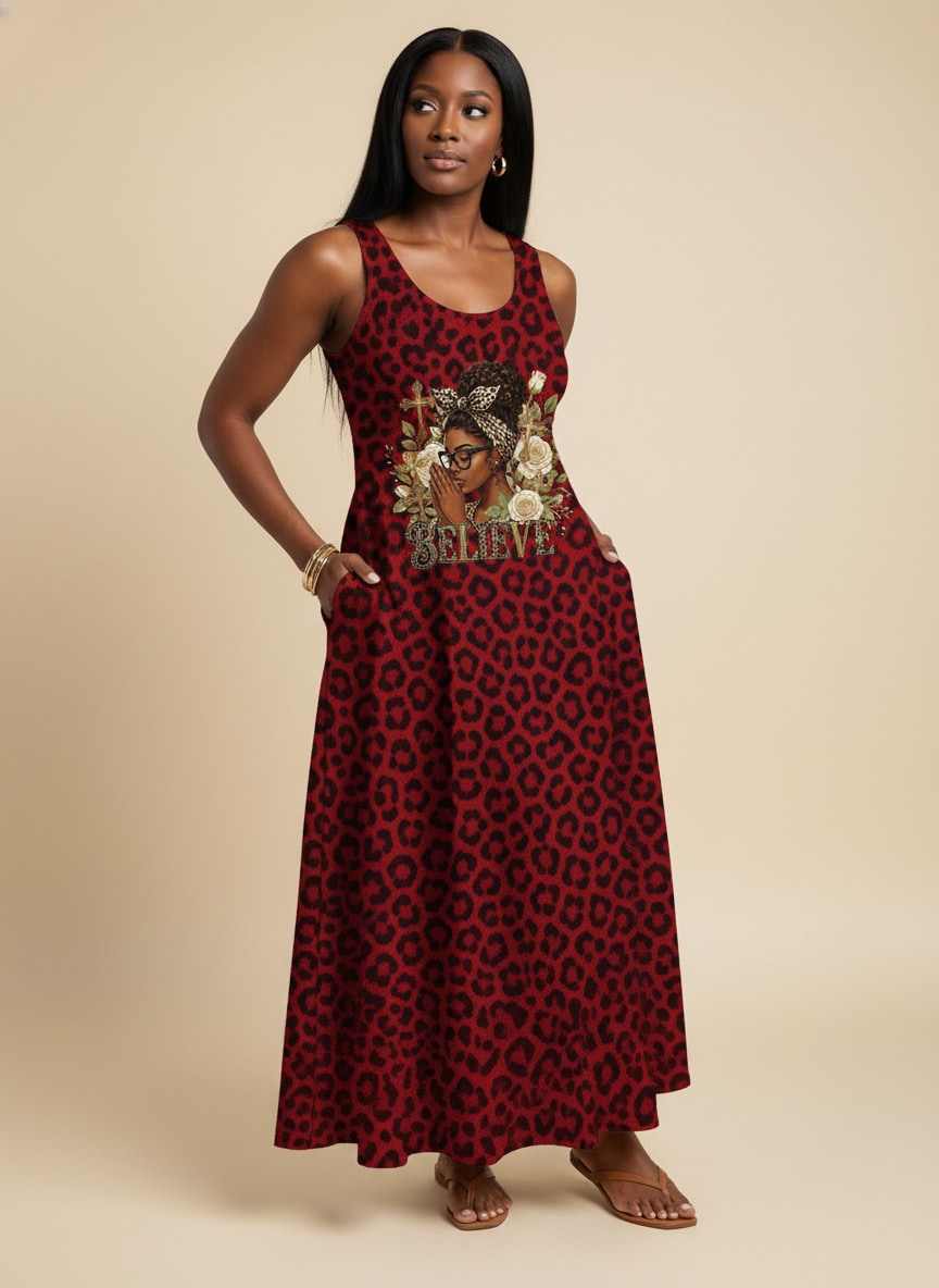 Imani Rouge Maxi Dress