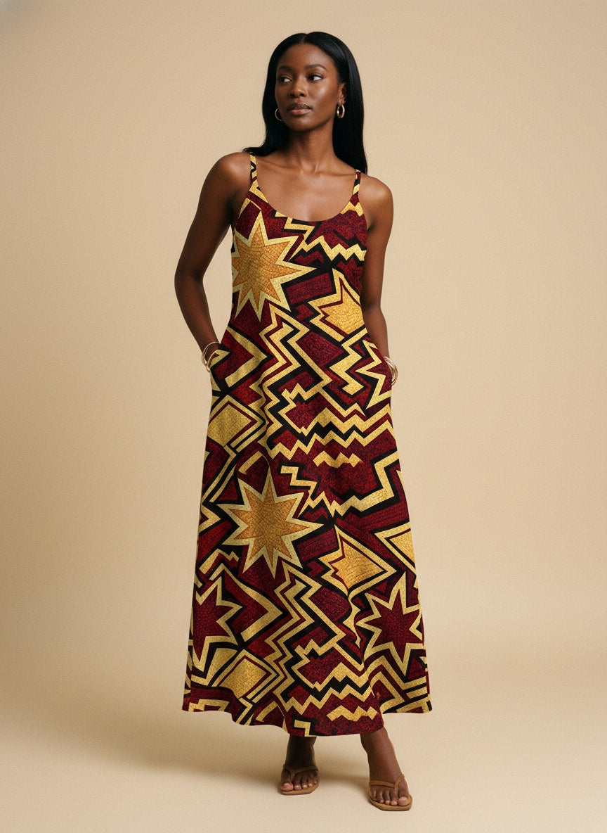 Burgundy Sheba Maxi Dress