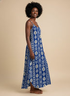 "Oshun" Royal Blue Maxi Dress