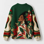 "Poinsettia" Christmas Sweatshirt — back view