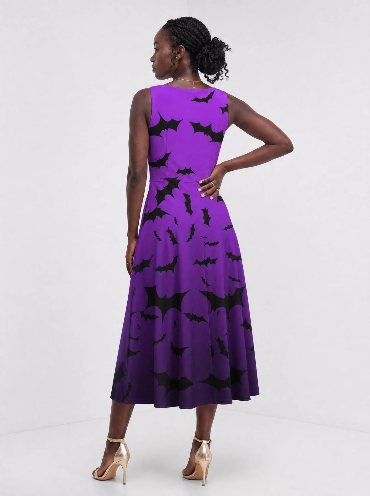 "Popo" Halloween Corset Dress — back view on model