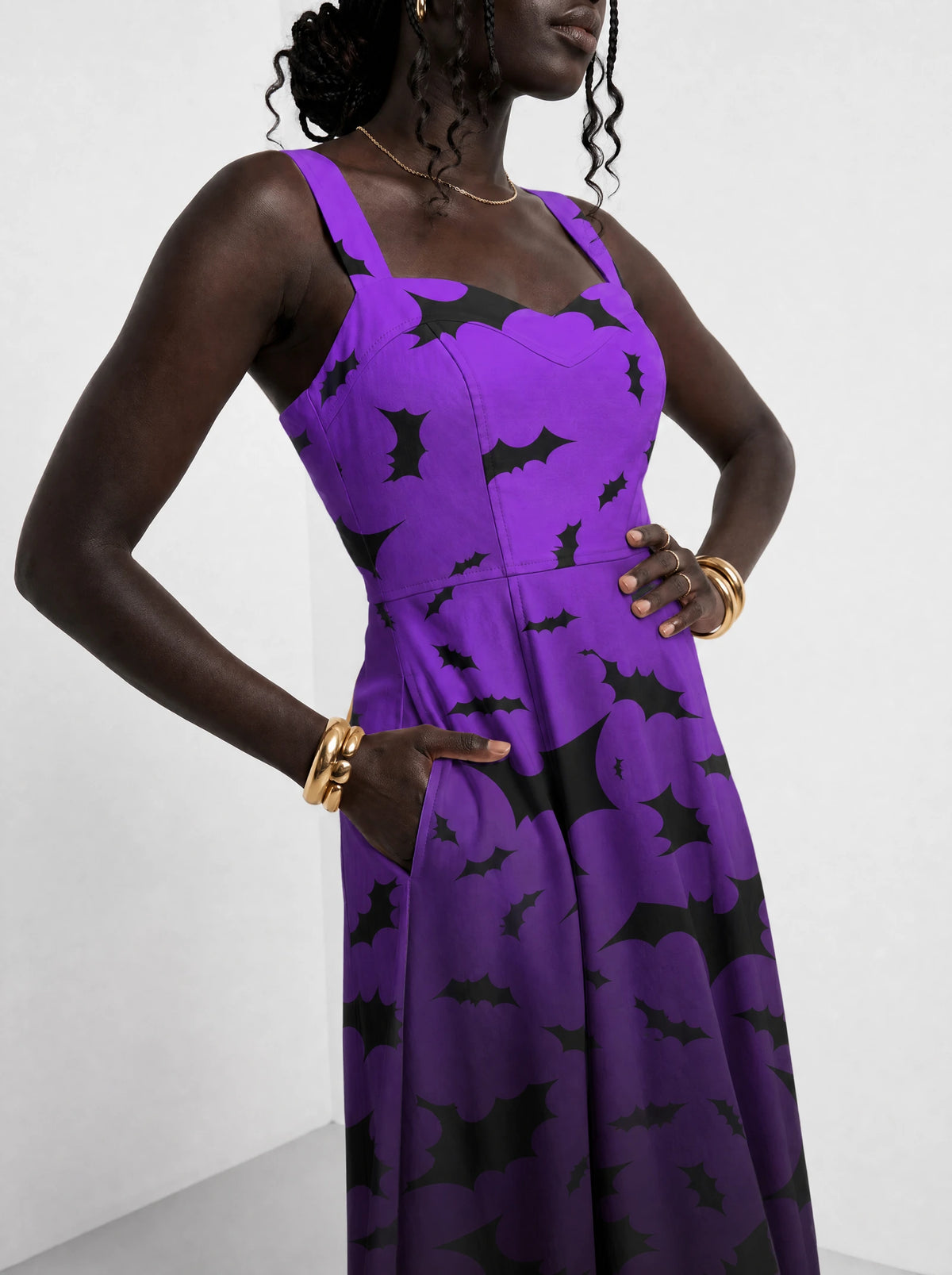 "Popo" Halloween Corset Dress — close-up of the bodice and the in-seam side pocket