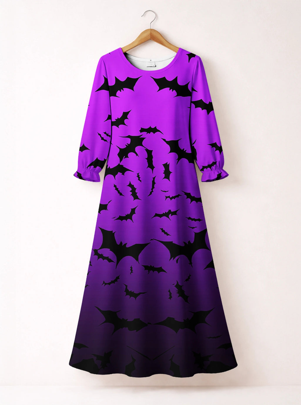 "Popo" Halloween Long Sleeve Maxi Dress