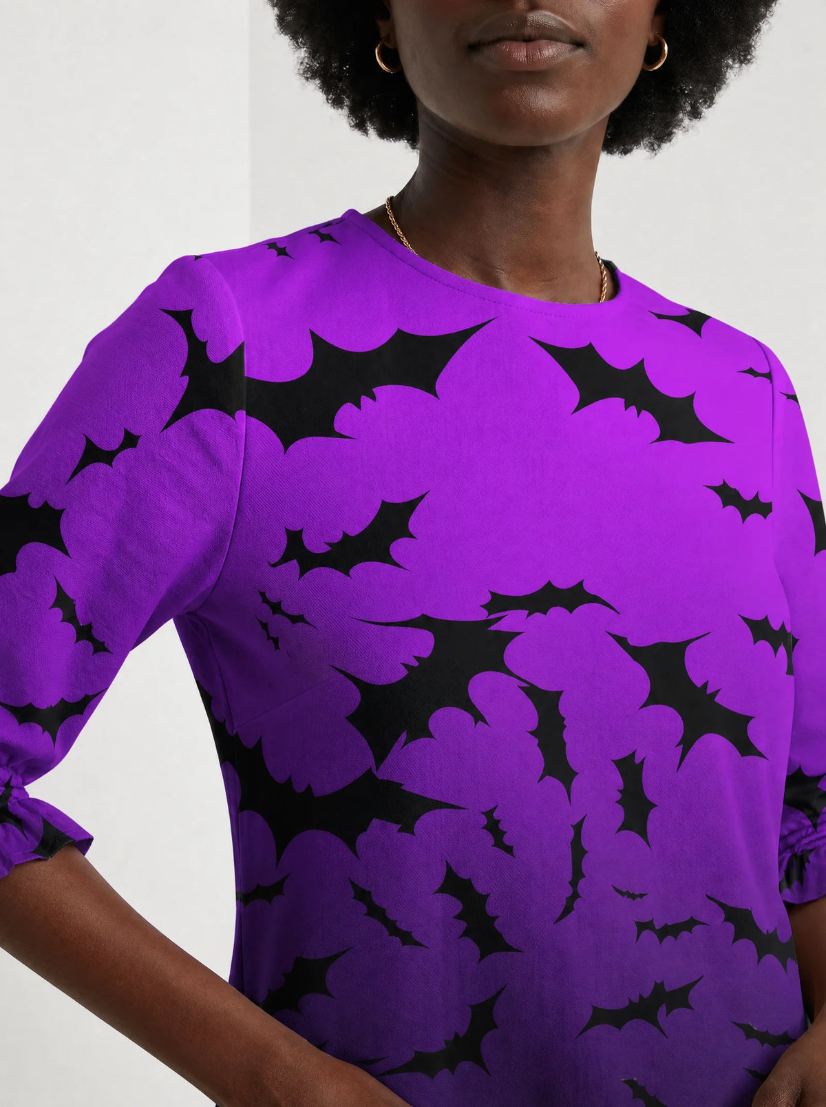 "Popo" Halloween Long Sleeve Maxi Dress — back