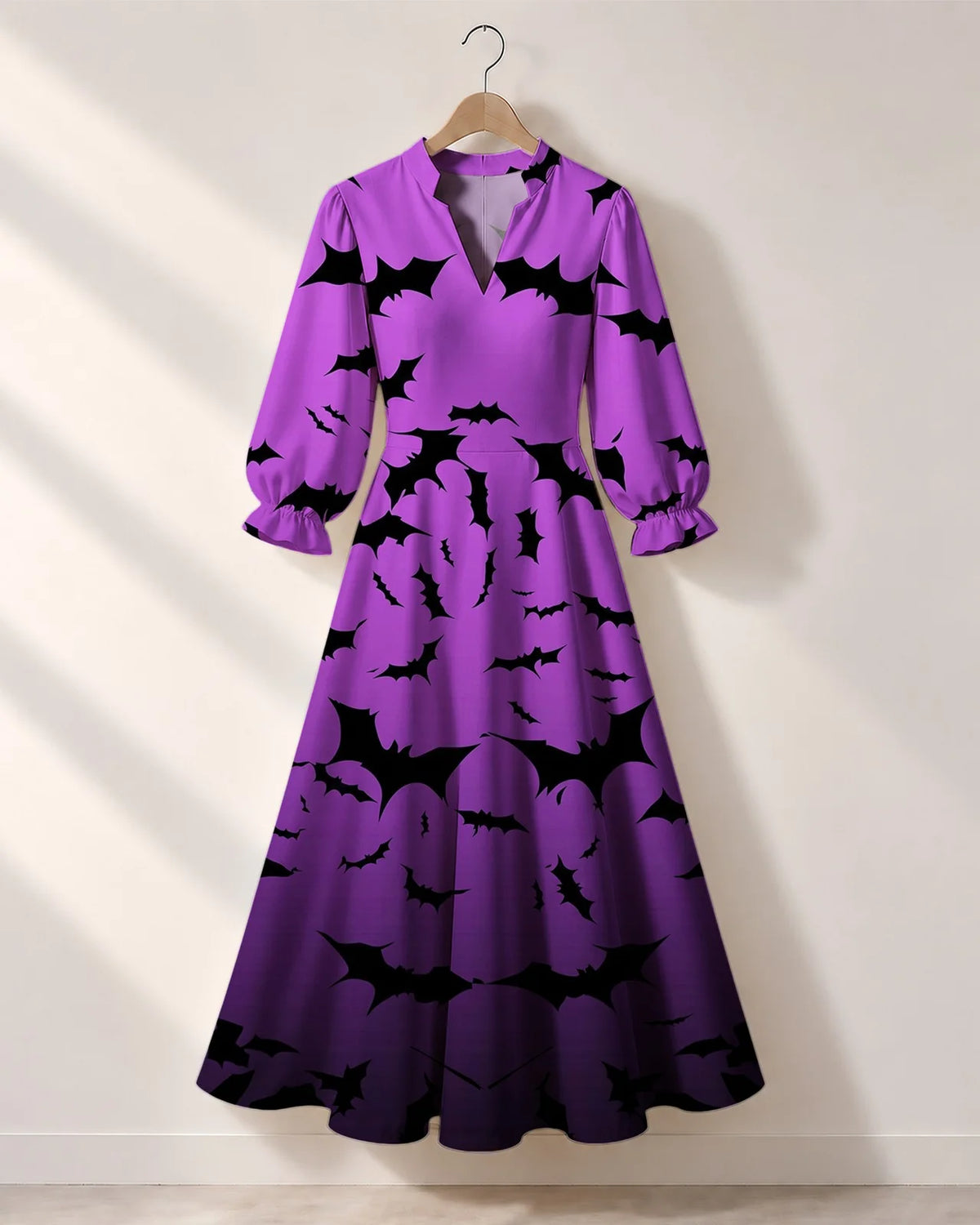 "Popo" Halloween Long Puff Sleeve Dress