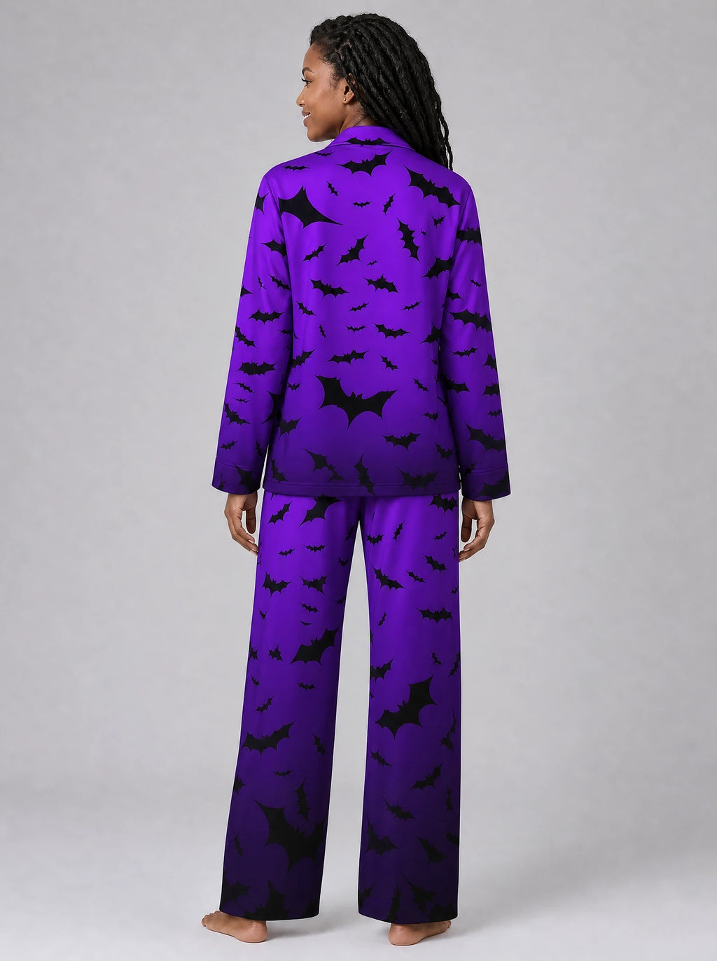 "Popo" Halloween Pajama Set — back view on model