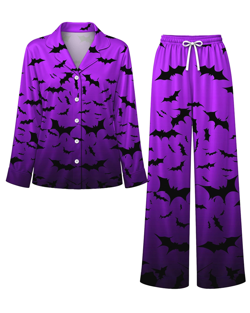 "Popo" Halloween Pajama Set — flat lay of the shirt and pants