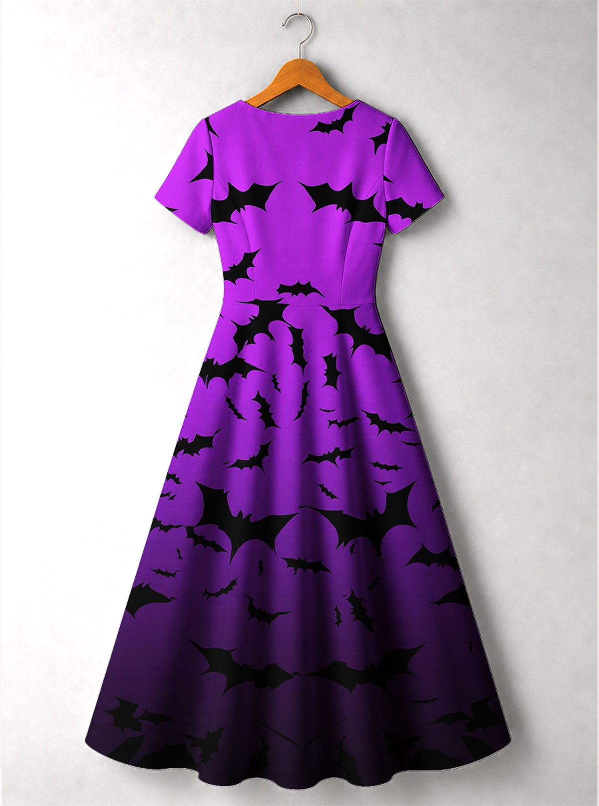 "Popo" Halloween Short Sleeve Maxi Dress