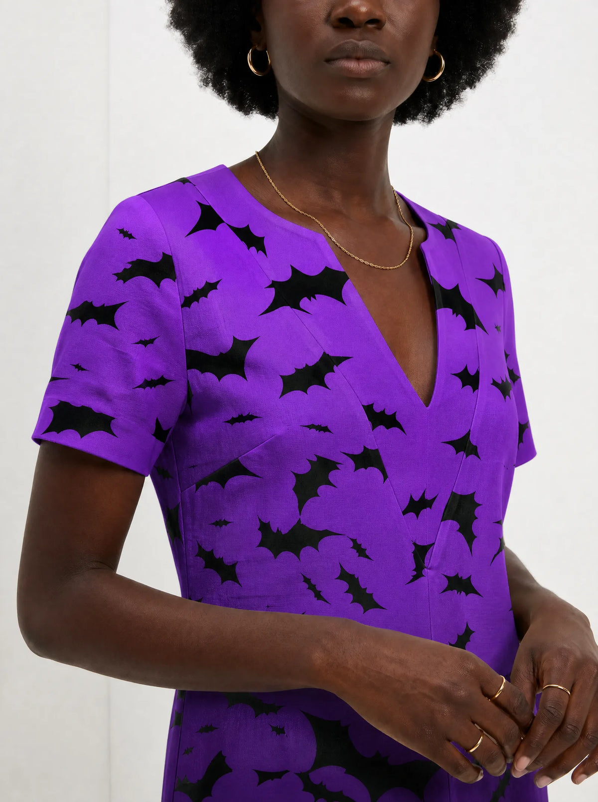 "Popo" Halloween Short Sleeve Maxi Dress — on model