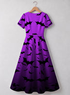 "Popo" Halloween V Neck Midi Dress