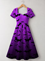 "Popo" Halloween V Neck Midi Dress