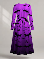 "Popo" Halloween Long Sleeve Midaxi Dress