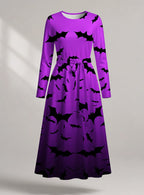 "Popo" Halloween Long Sleeve Midaxi Dress